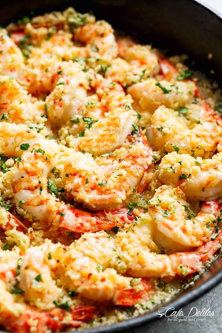 Crispy Garlic Parmesan Baked Shrimp Scampi: A Lighter Recipe
